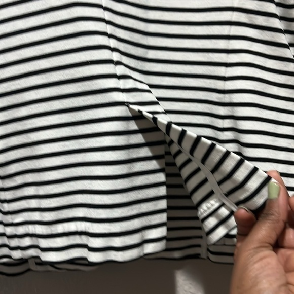 Philosophy Women’s black and white Long Sleeve stripes blazer Button Size Large - Picture 9 of 10